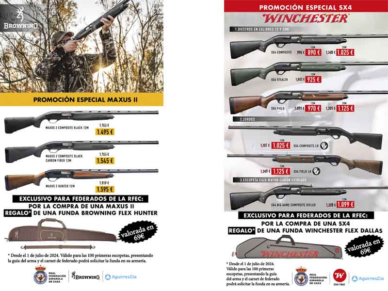 BROWNING Y WINCHESTER REGALAN A LOS CAZADORES FEDERADOS UNA FUNDA POR LA COMPRA DE UNA ESCOPETA SEMIAUTOMÁTICA