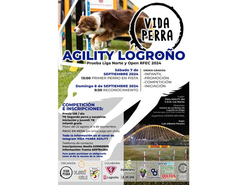 LAS NORIAS ACOGE UNA NUEVA PRUEBA DE LA LIGA NORTE DE AGILITY VALEDERA PARA EL CAMPEONATO DE ESPAÑA