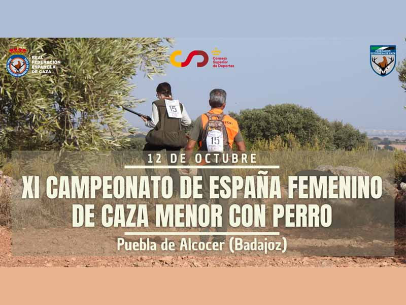 PUEBLA DE ALCOCER DECIDIRÁ A LA CAMPEONA DE ESPAÑA DE CAZA MENOR CON PERRO DE 2024